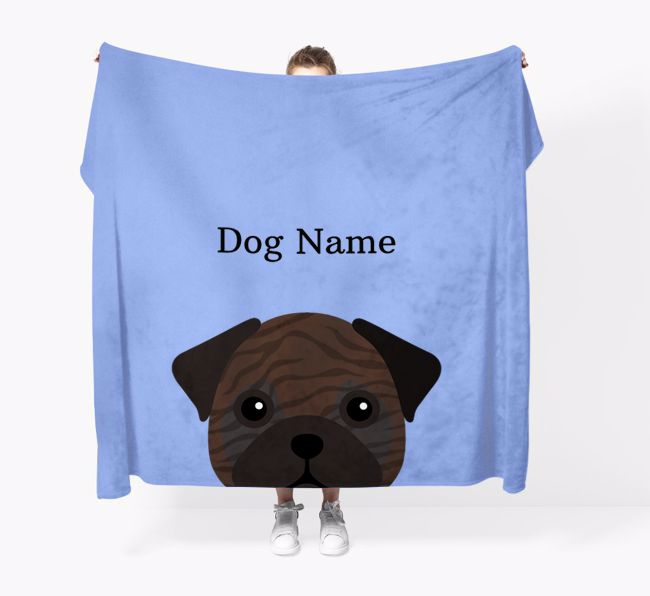 'Peeking Icon' - Personalized {breedFullName} Blanket